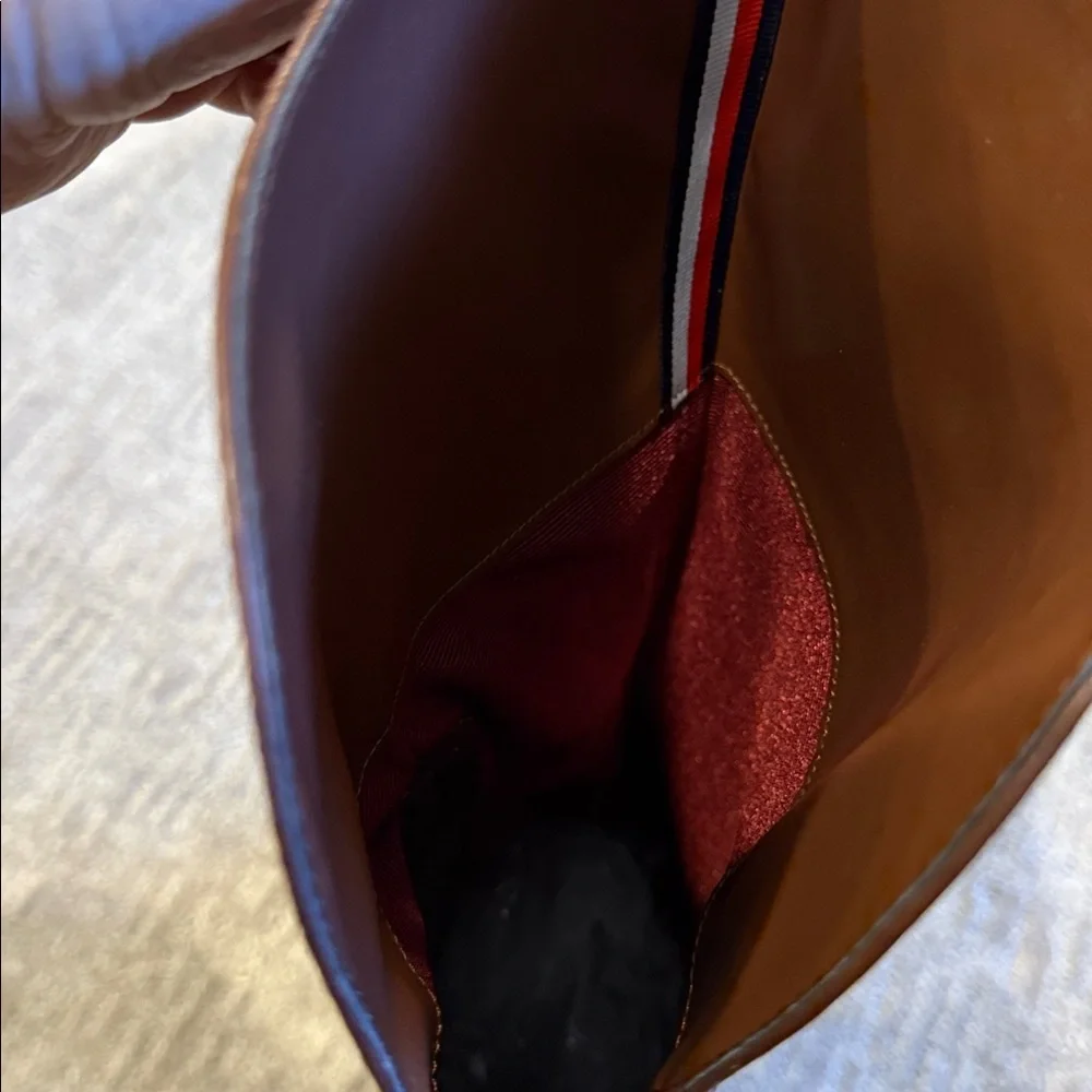 Tommy Hilfiger Womens Brown Knee High Riding Boots Size 8M